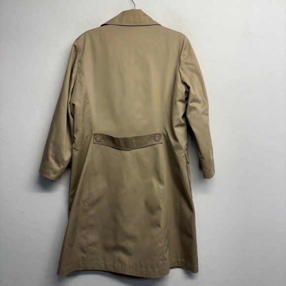 NWT Pendleton Double Breasted Trench Coat Cream Tan 10 Women's Lined Longline - Picture 2 of 9